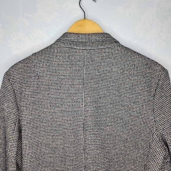VINTAGE Catalina Tweed Navy Academia Checked Two Button Blazer Size 18 - Picture 8 of 11